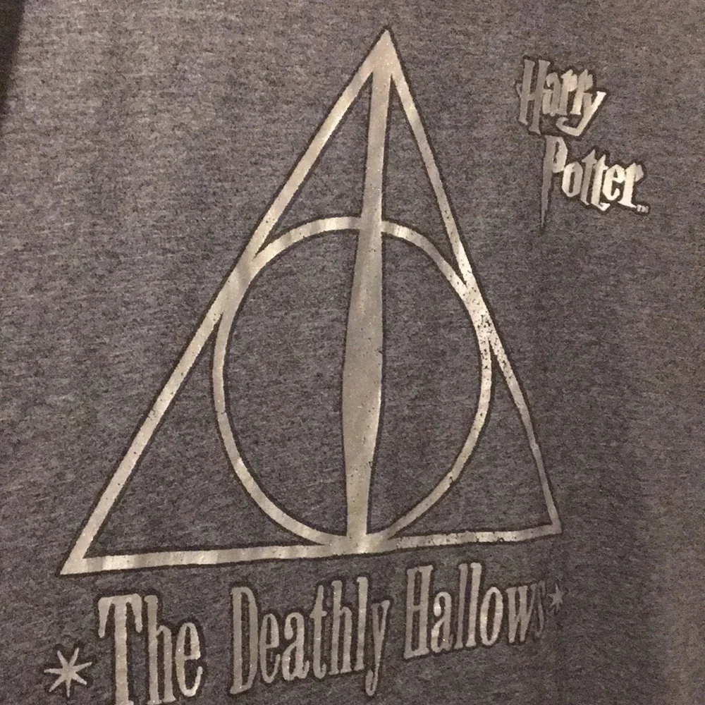 Harry Potter The Deathly Hallows graphic long Tee dress short sleeve XL 14-16